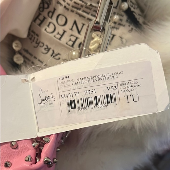 Christian Louboutin Pink Studded Women's Bag - Picture 2 of 4